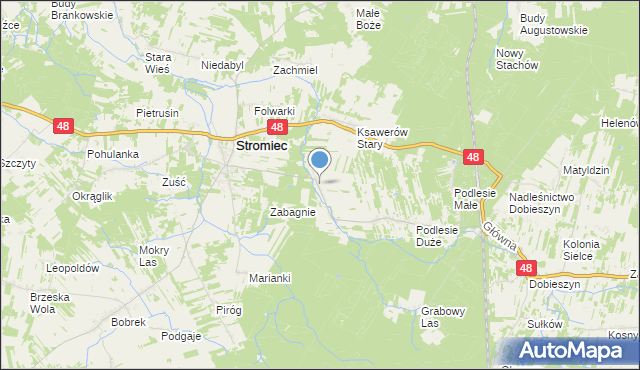mapa Ksawerów Nowy, Ksawerów Nowy na mapie Targeo